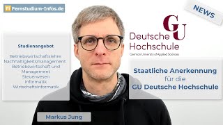 Staatliche Anerkennung für die GU Deutsche Hochschule  Studienbetrieb wurde aufgenommen [upl. by Arvy]