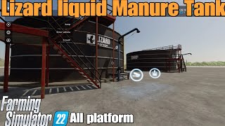 Lizard Liquid Manure Tank  FS22 mod for all platforms [upl. by Llenaej]