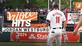 Every Jordan Westburg Hit from 2024  Silver Slugger Finalist  Baltimore Orioles [upl. by Ziagos293]