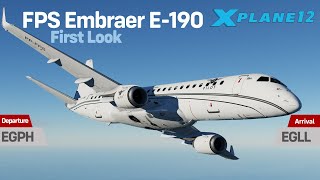 XPlane 12  FPS Embraer E190  EGPHEGLL  First Look Review [upl. by Eenttirb]