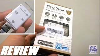 Unboxing iFlashDrive SD Reader for iPhoneAndroid OTG [upl. by Nannahs]