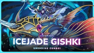 NONSTOP COMBO WITH ICEJADE GISHKI‼️ Rahn Waiting Room YuGiOh Master Duel [upl. by Roskes]