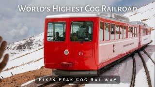 Train Ride in Colorado USA 🇺🇸 Worlds Highest Cog Railway  Pikes Peak HIGHLIGHTS 4K [upl. by Rockafellow]