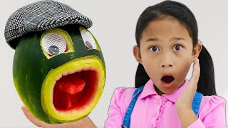 Andrea Kaden and Charlotte Watermelon Arts and Crafts Challenge [upl. by Eustis109]