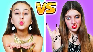 Desafío Chica Buena vs Chica Mala en la escuela  Situaciones incómodas y bromas con amigos [upl. by Eiramave]