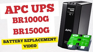 APC BR1000G BR1500G Backup UPS Battery Replacement Tutorial Video [upl. by Atila]