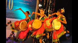 Dollu Kunitha  Drum Dance  Girls  Sujatha Murthy  Karnataka Folk Dance  India Folklore [upl. by Kerrin]