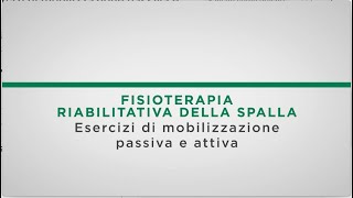 Fisioterapia riabilitativa della spalla  Esercizi di mobilizzazione passiva e attiva [upl. by Trauner402]