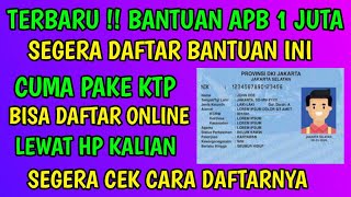 CARA DAFTAR BANTUAN APB [upl. by Nilorac]