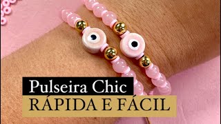 Tutorial Pulseira de Macramê com Miçangas [upl. by Arahat]