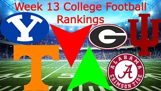 My Week 13 College Football Rankings  Updated Playoff Predictions [upl. by Akemrej]