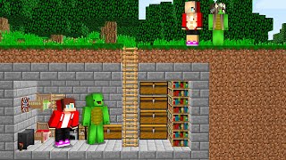 Secret Base JJ and Mikey Against GIRL APOCALYPSE in Minecraft Maizen [upl. by Yasmeen]