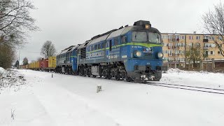 ST441266 i ST441204 z kontenerami w Szczytnie [upl. by Aynosal]