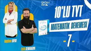 345 YAYINCILIK 10LU TYT MATEMATİK DENEMESİ  7 [upl. by Henarat]