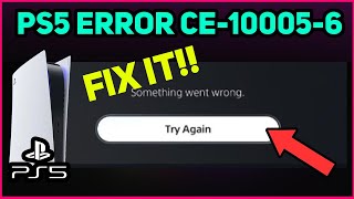 PS5 ERROR CODE CE 10005 6 FIX [upl. by Enela]