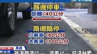 中天新聞》距離路邊法規 臨停60cm停車40cm [upl. by Notyarb]