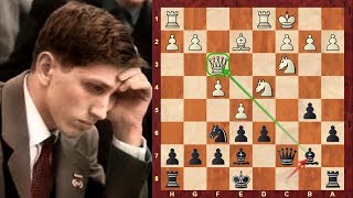 Bobby Fischer faces Chess opening novelty  Brief commentary 61  vs Keres  quotCrown Princequot [upl. by Vanhomrigh823]