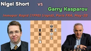 Nigel Short vs Garry Kasparov  Immopar Rapid 1990 rapid Paris FRA May20 [upl. by Mariandi]