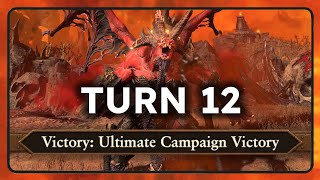 Skarbrand turn 12 Ultimate Campaign Victory NO EXPLOITS  Total war Warhammer 3 [upl. by Soneson]