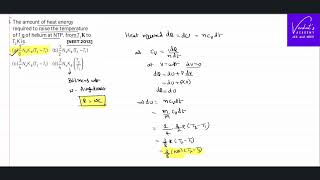 NEET 2013 Kinetic Theory of Gases Finding Heat required for monoatomic to raise its temperature [upl. by Yebloc865]