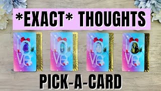 His EXACT THOUGHTS  FEELINGS Right Now 🤯❤️ INSANELY ACCURATE 😲 Pick a Card Love Tarot Reading [upl. by Kimitri690]