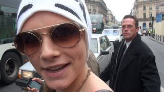 Fashion Week Paris 2013 2014 CARA DELEVINGNE [upl. by Lessur]