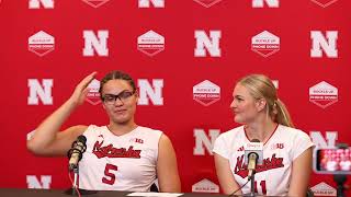 Nebraskas Rebekah Allick and Leyla Blackwell after sweeping of Iowa [upl. by Minoru]