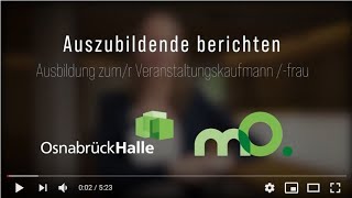 Ausbildung bei der Marketing Osnabrück  Veranstaltungskauffraumann in der OsnabrückHalle [upl. by Silado]