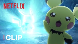 Pichu Evolves Into Pikachu ⚡ Pokémon Journeys The Series  Netflix After School [upl. by Dina174]