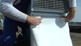 Fleece cuttings for waterproofing of air conditioning plants with KEMPEROL [upl. by Ainnet]