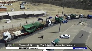 Tunnel Boring Machine arrives in Lesotho [upl. by Lebatsirc]