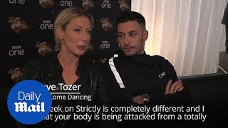 Faye Tozer bruised and battered in Strictly Come Dancing training [upl. by Bauer]