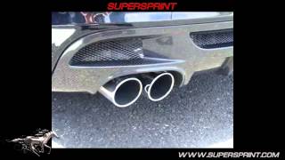 Supersprint rear exhaust for BMW E82  E88 135i  comparison with stock  available with quad pipes [upl. by Elinore]