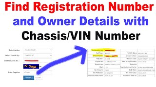 How to find registration number with chassis number  how to find owner of vehicle by vin number [upl. by Robin]