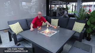 Bramblecrest Amsterdam Square Firepit Set with 2 Benches [upl. by Klos]