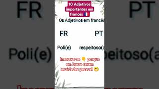 adjetivos aprenderfrances aprenderlínguas educação [upl. by Sikras425]