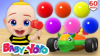 The Colors Song Wooden Turtle Balls  more nursery rhymes amp Kids songs Baby yoyo [upl. by Marolda]