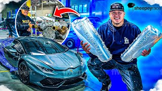 Sheepey Racing Twin Turbo Set Up On My Lamborghini Huracan 🤯🤯🤯🤯 [upl. by Edvard6]