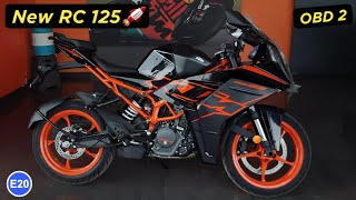 New KTM RC 125  2023 RC 125 E20 OBD 2 New Model Review PriceMileageFeatures [upl. by Netsirk]