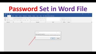 Password Set in Word File  Protect in Word File [upl. by Tihom]