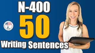 N400 50 English Writing Test Sentences  US Citizenship Interview [upl. by Dreeda]