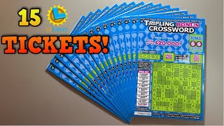 20K PRIZE SCRATCH OFFS  TRIPLING BONUS CROSSWORDS TICKETS [upl. by Carolynn]