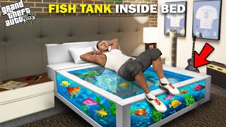 Franklin Found A Fish Tank Inside His Bed In His Room Gta 5 [upl. by Yanel]