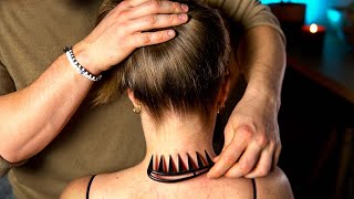 ASMR Insomnia Treatment  Nape amp Scalp Tingles Hair Sounds [upl. by Aener]