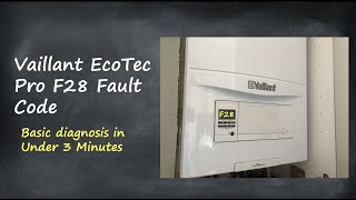 Vaillant EcoTec Pro F28 Fault Code Diagnosis [upl. by Mailliwnhoj]