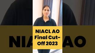 NIACL AO Result  NIACL AO Final Cut Off 2023 niaclao niaclaocutoff [upl. by Levan]