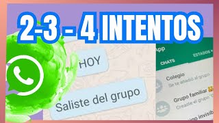 🔴 Whatsapp Como VOlver Entrar a un Grupo Si me sacaron O me Sali 2024 [upl. by Radford837]