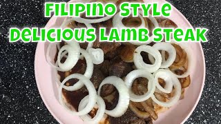 Delicious Lamb Steak Filipino Style  lamb steak [upl. by Chane]