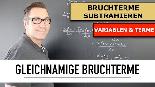 Wie addieren und subtrahieren ich Gleichnamige Bruchterme  Addition amp Subtraktion von Bruchterme [upl. by Inahs]