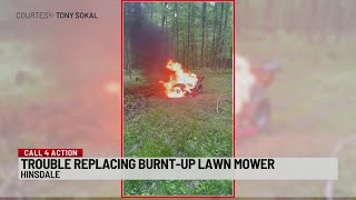 Call 4 Action helps Cattaraugus County man get a new lawnmower after original bursts into flames [upl. by Latini900]